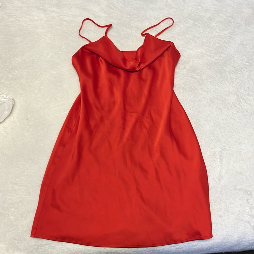 Red mini dress